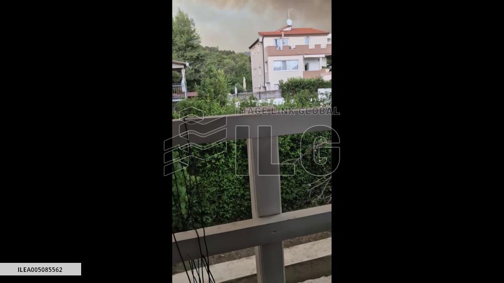 Croatia: Lightning Strike Ignites Fire Near Homes on Čiovo Island