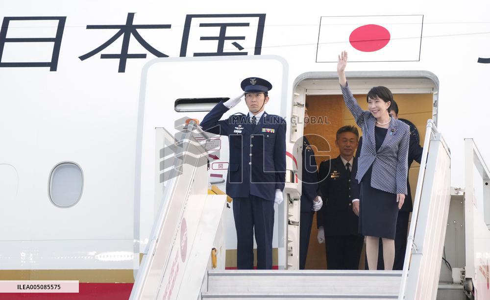 Japan PM Takaichi arrives in India