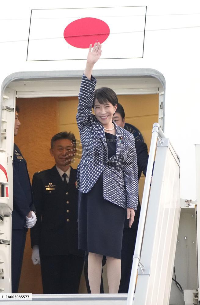 Japan PM Takaichi arrives in India
