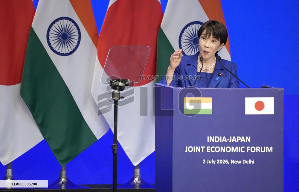 Japan PM Takaichi attends economic forum in New Delhi