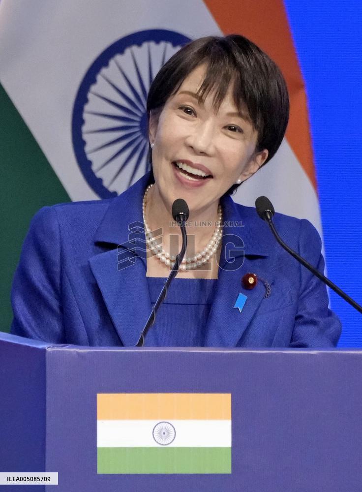 Japan PM Takaichi attends economic forum in New Delhi