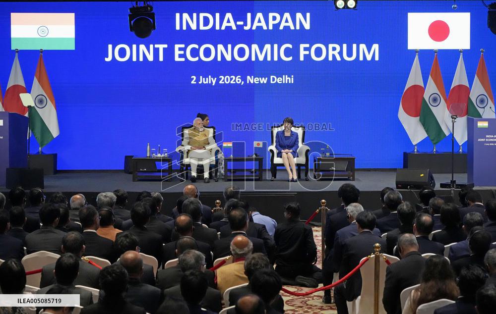 Japan PM Takaichi attends economic forum in New Delhi