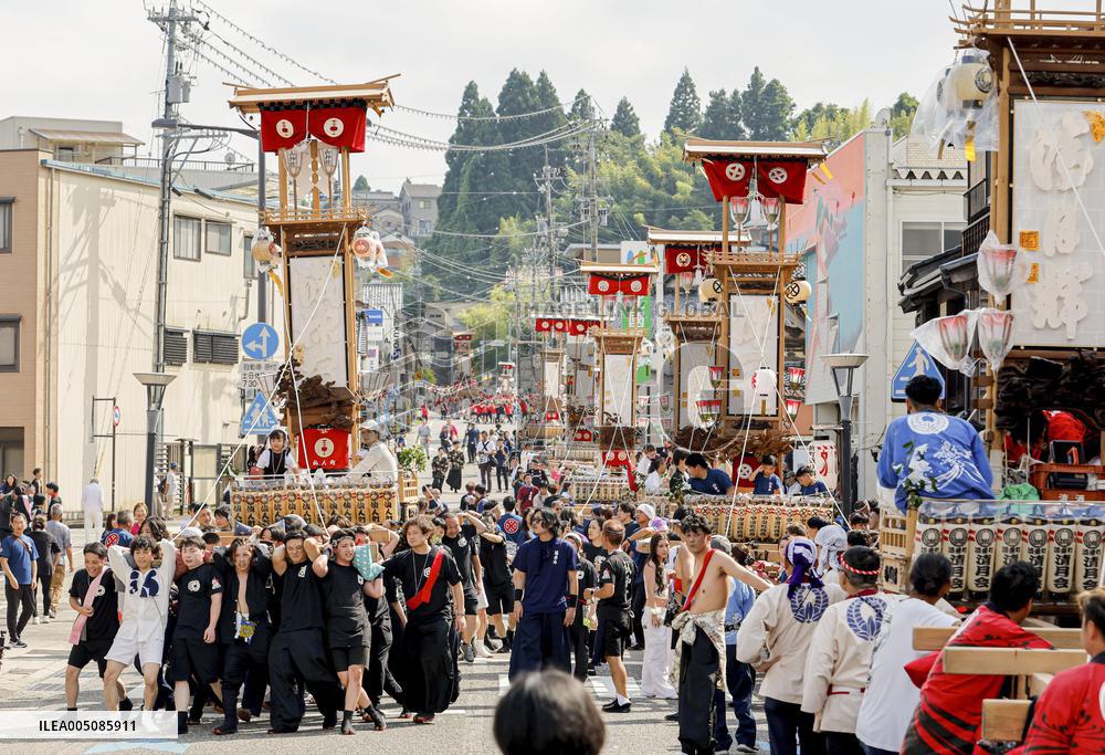 Lantern festival in central Japan town