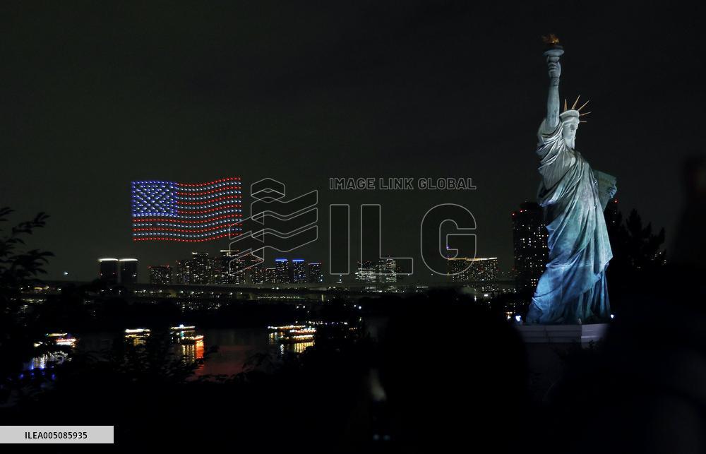 Drone show marking 250th anniv. of U.S. independence