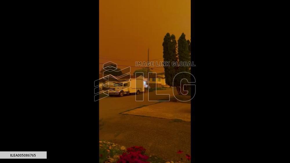 Canada: Orange Haze Blankets Kamloops Skies as Wildfire Smoke Drifts In