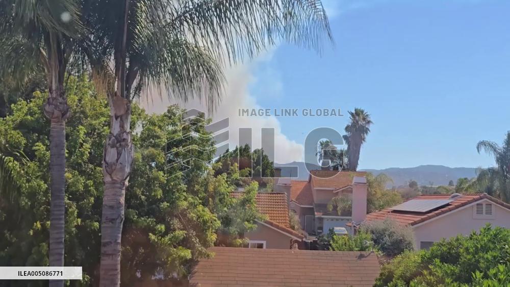 US: Volcano Fire Forces Evacuations in Riverside County, California 2