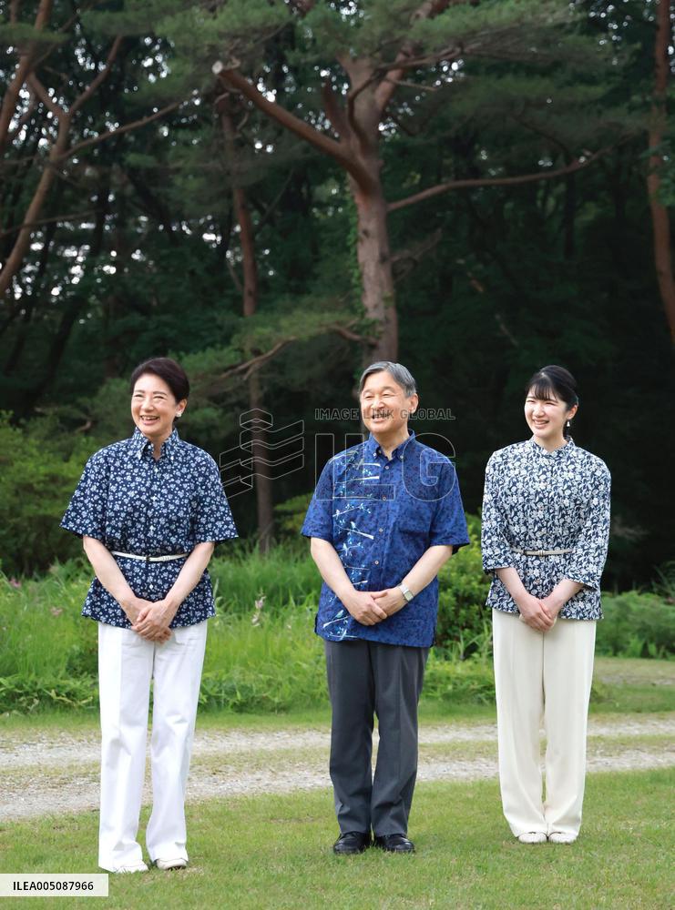 Japan imperial family at villa in Tochigi Pref.