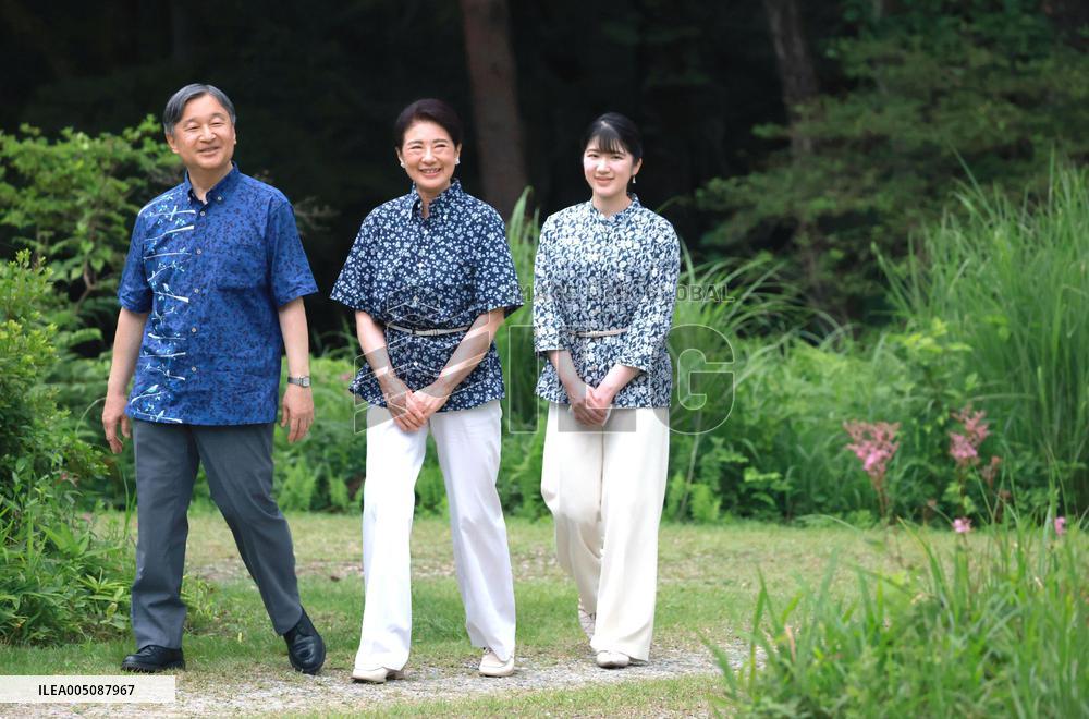 Japan imperial family at villa in Tochigi Pref.