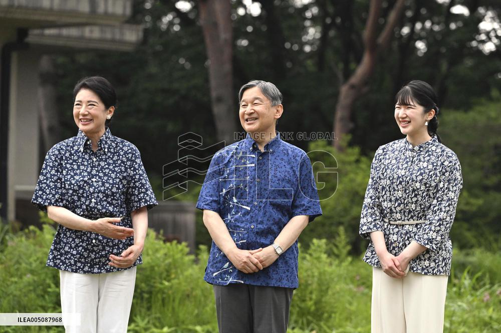 Japan imperial family at villa in Tochigi Pref.