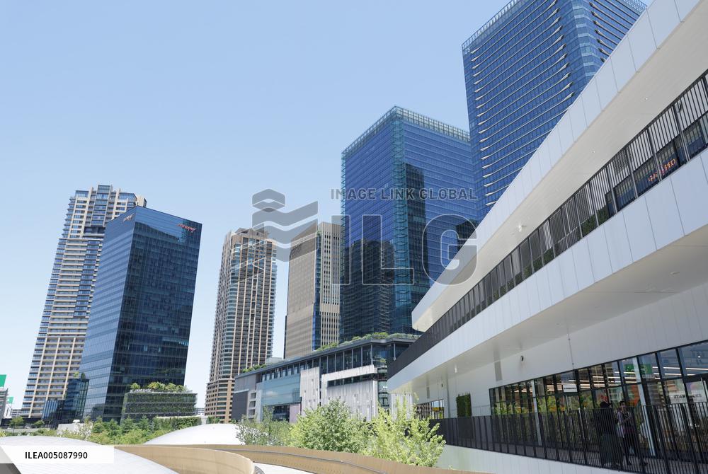 The cluster of buildings in the Umekita area