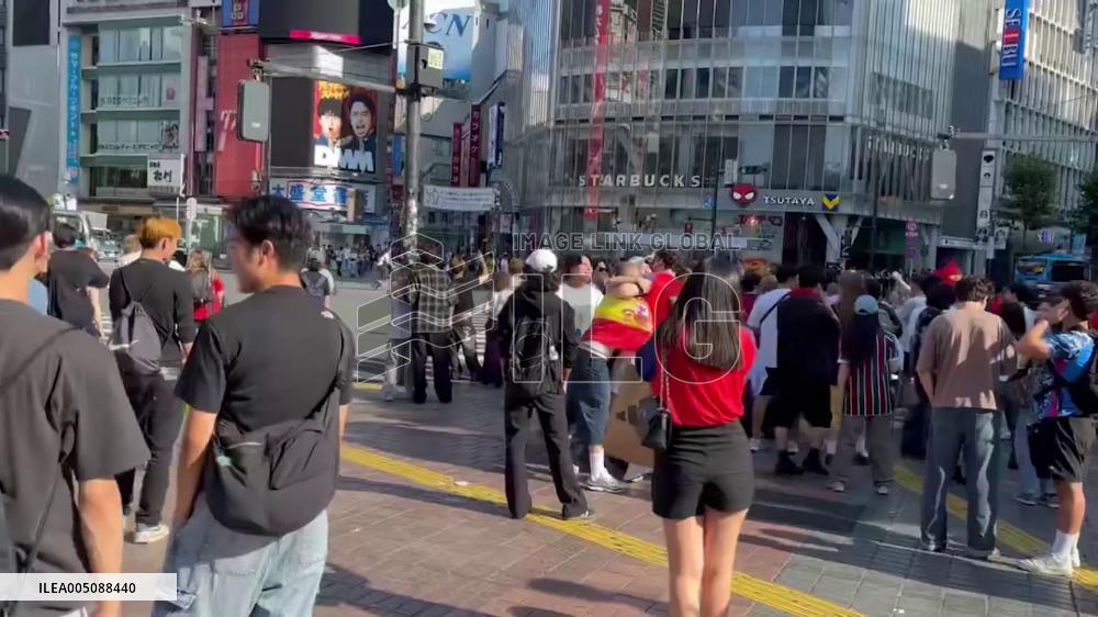 World Cup 2026 – Japan: Fans Celebrate Spain’s Second World Cup Title in Shibuya