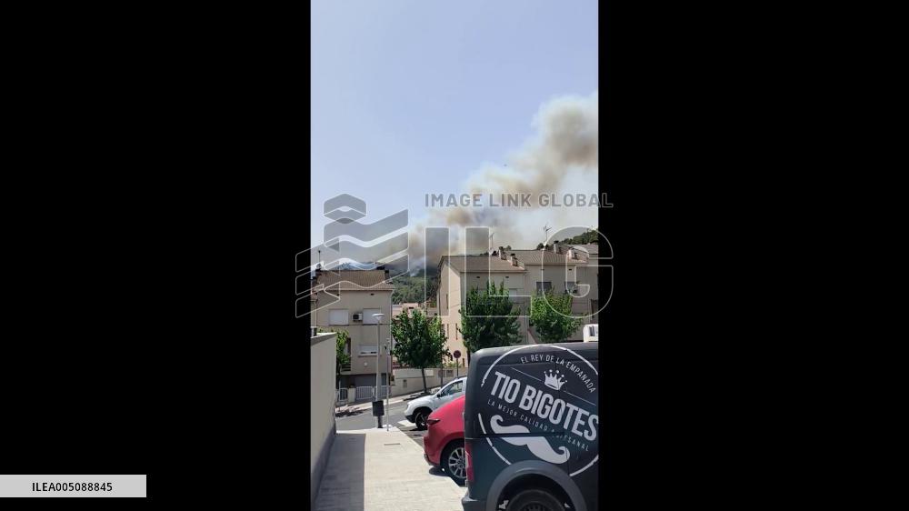 Spain: Wildfire Breaks Out in Cervelló, Near Barcelona