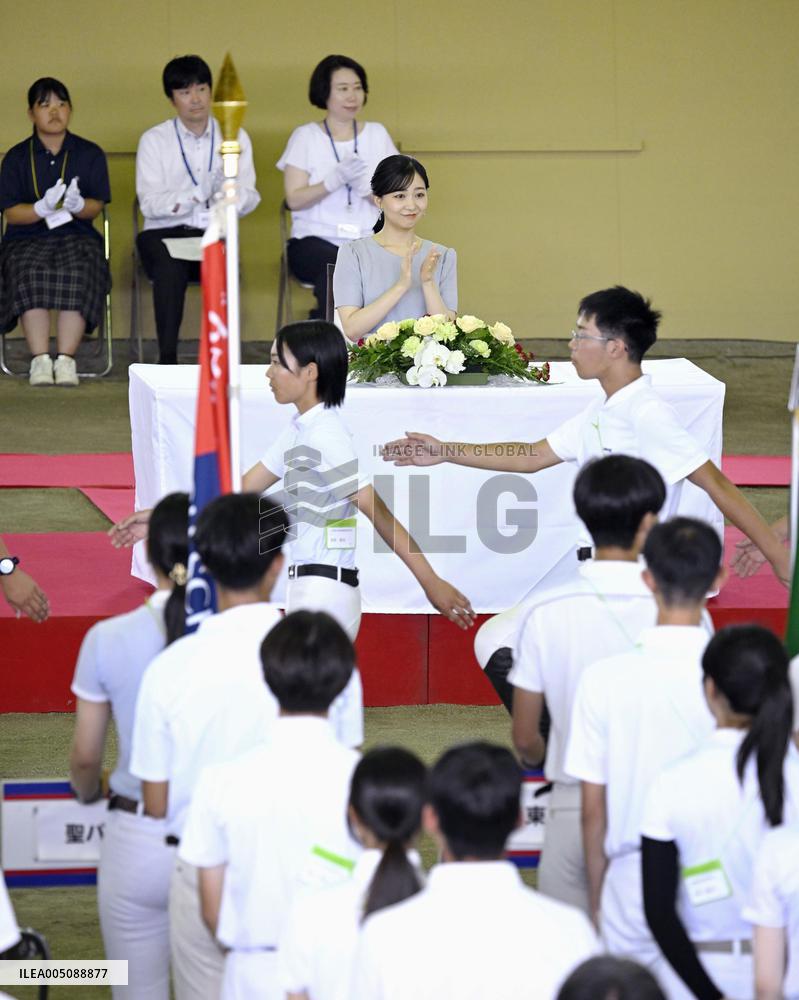 Princess Kako at high school equestrian competition