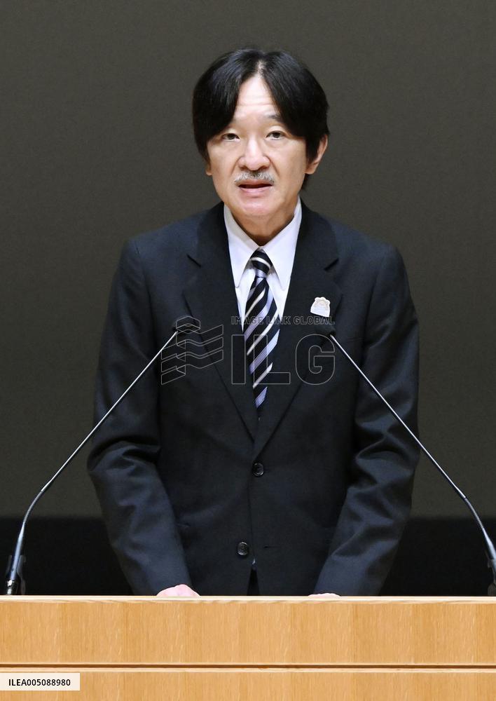 Japan crown prince at high school cultural festival