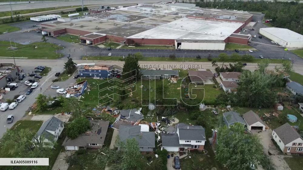 US: Drone Video Captures Tornado Damage in Menasha, Wisconsin