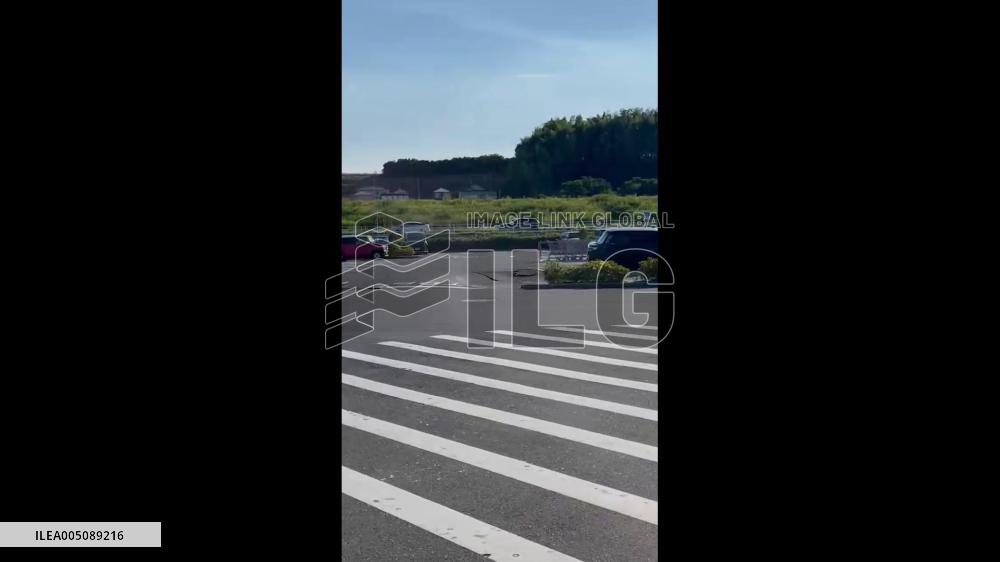 Japan: Costco Parking Lot Ground Collapses in Kumamoto After Earthquake