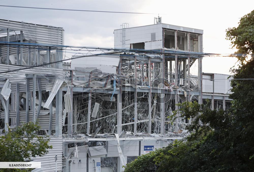 Aftermath of strong earthquake in Kumamoto Pref.