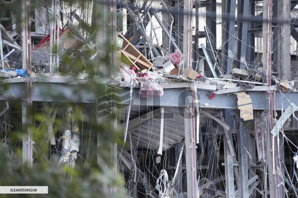 Aftermath of strong earthquake in Kumamoto Pref.