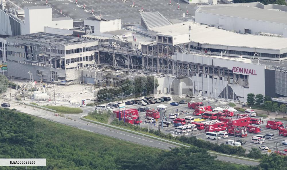 Aftermath of strong earthquake in Kumamoto Pref.