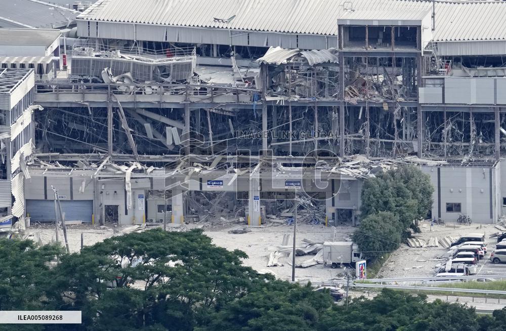 Aftermath of strong earthquake in Kumamoto Pref.
