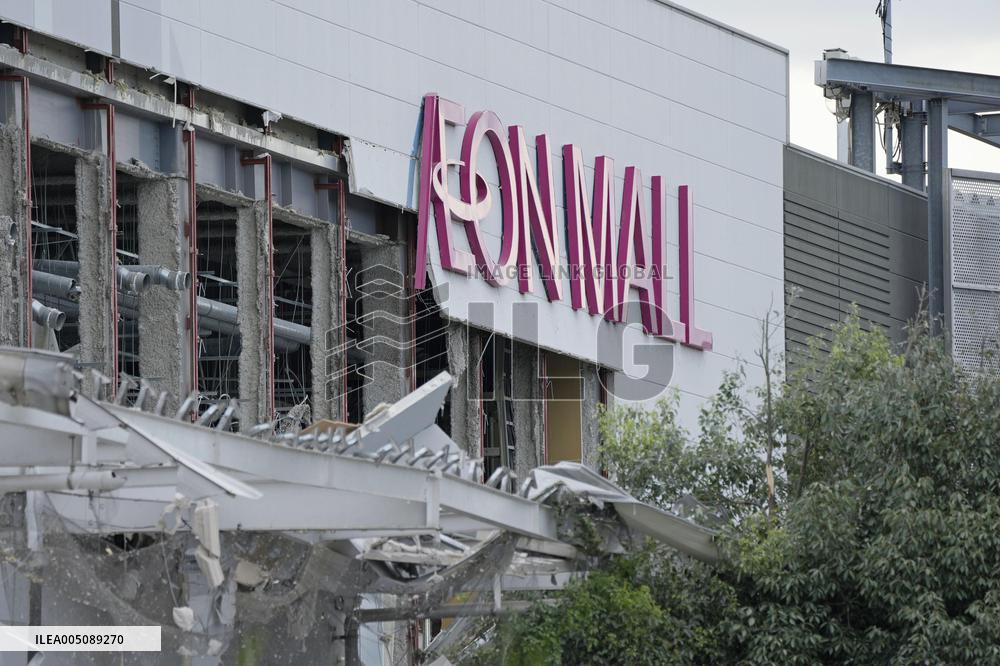 Aftermath of strong earthquake in Kumamoto Pref.