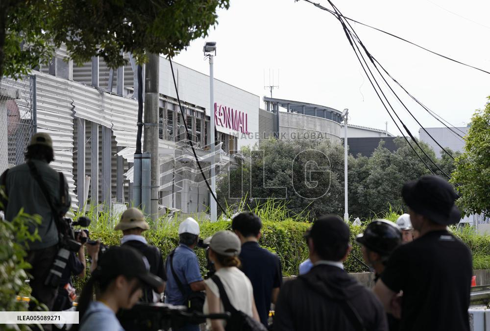 Aftermath of strong earthquake in Kumamoto Pref.