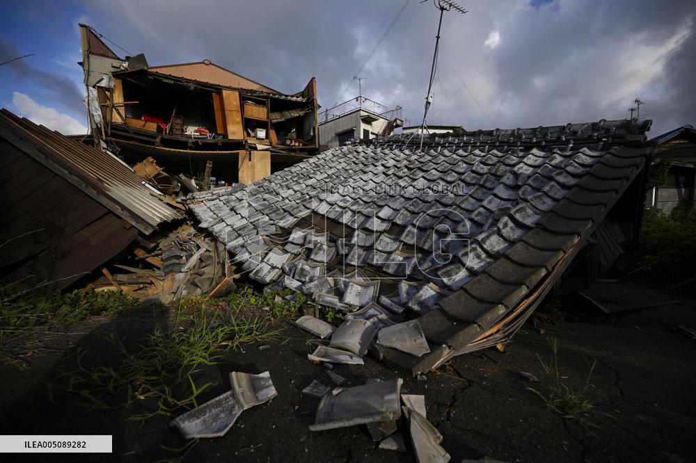 Aftermath of strong earthquake in Kumamoto