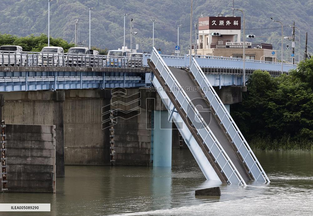 Aftermath of strong earthquake in Kumamoto