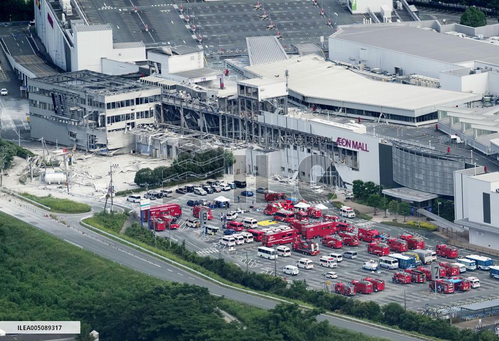 Aftermath of strong earthquake in Kumamoto
