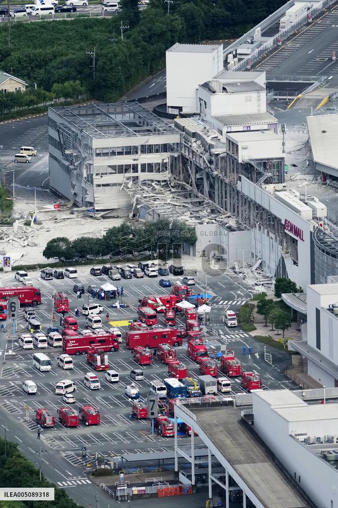 Aftermath of strong earthquake in Kumamoto