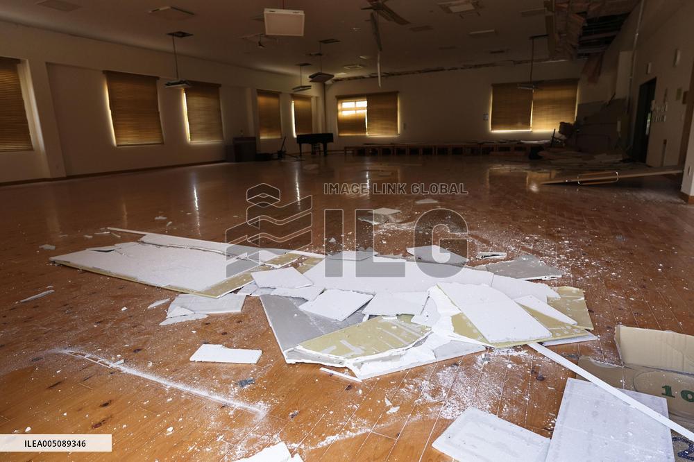 Aftermath of strong earthquake in Kumamoto