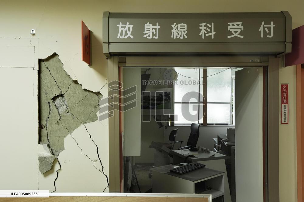 Aftermath of strong earthquake in Kumamoto