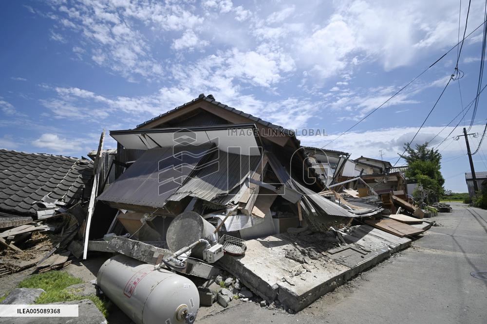 Aftermath of strong earthquake in Kumamoto