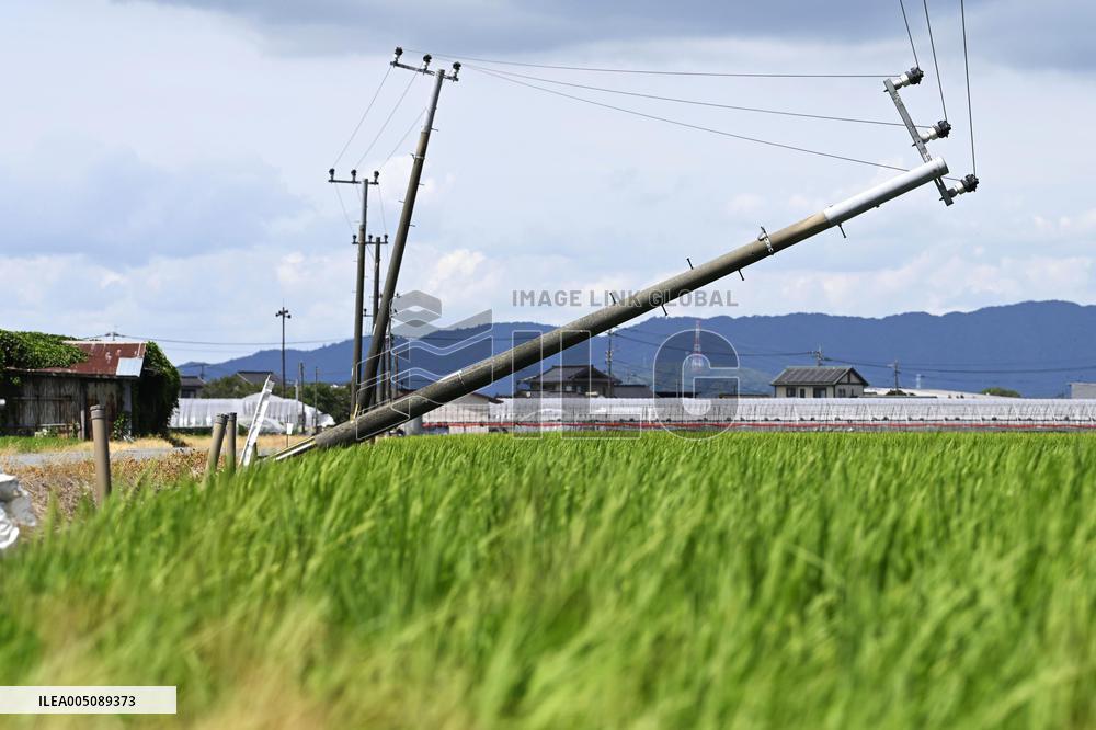 Aftermath of strong earthquake in Kumamoto