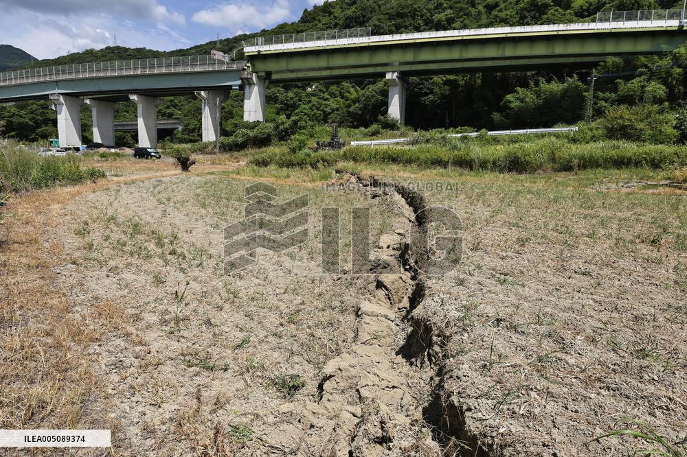 Aftermath of strong earthquake in Kumamoto