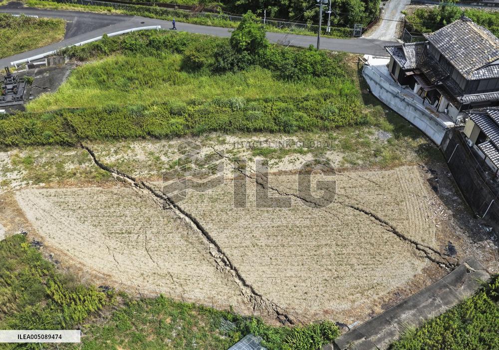 Aftermath of strong earthquake in Kumamoto