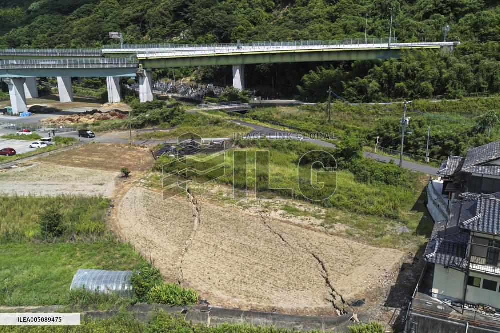 Aftermath of strong earthquake in Kumamoto