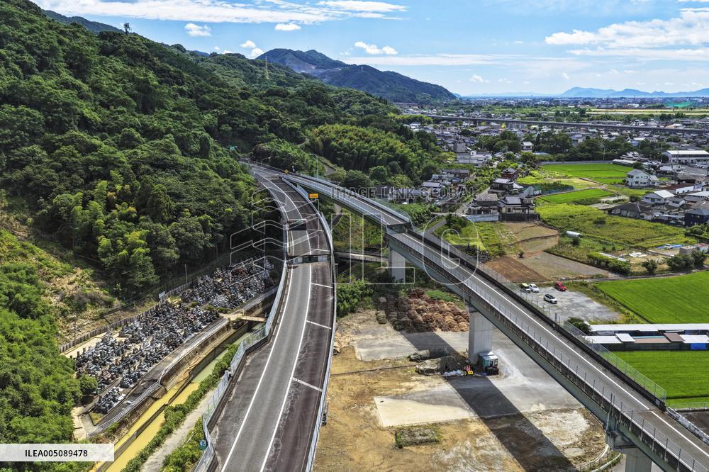 Aftermath of strong earthquake in Kumamoto