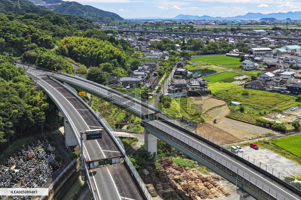 Aftermath of strong earthquake in Kumamoto
