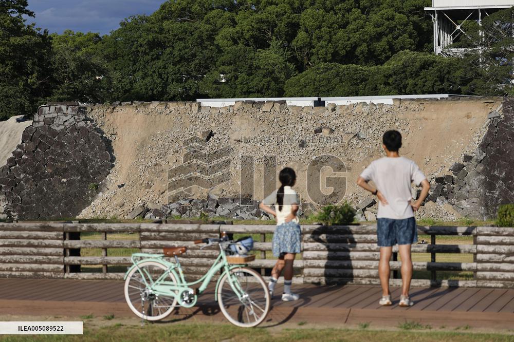Aftermath of strong earthquake in Kumamoto