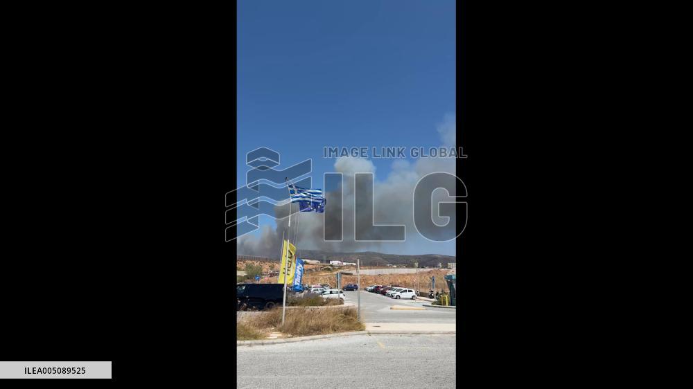 Greece: Wildfire Breaks Out on Paros Island, Prompting Evacuations