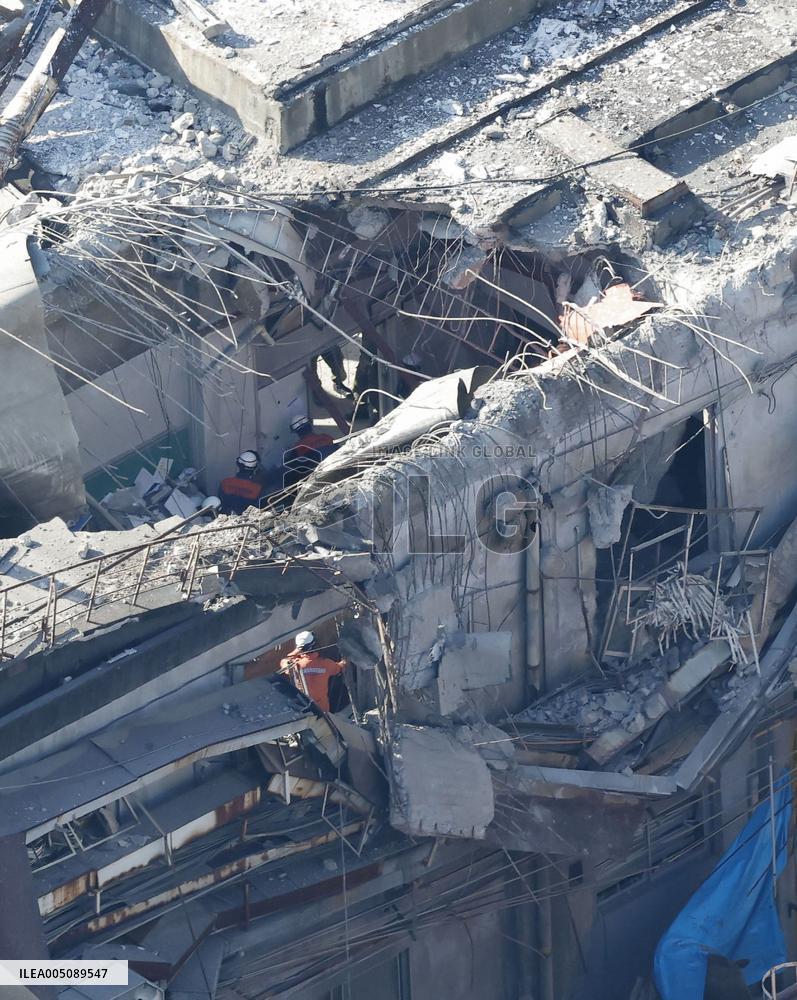 Aftermath of strong earthquake in Kumamoto