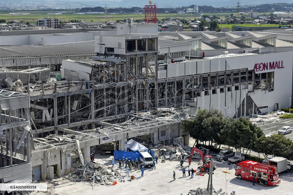 Aftermath of strong earthquake in Kumamoto
