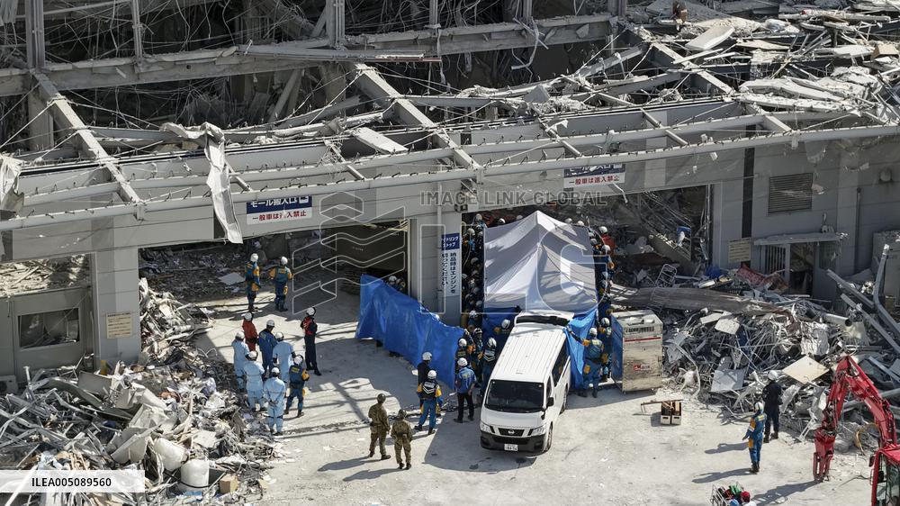 Aftermath of strong earthquake in Kumamoto