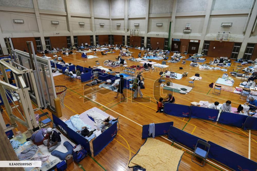 Aftermath of strong earthquake in Kumamoto