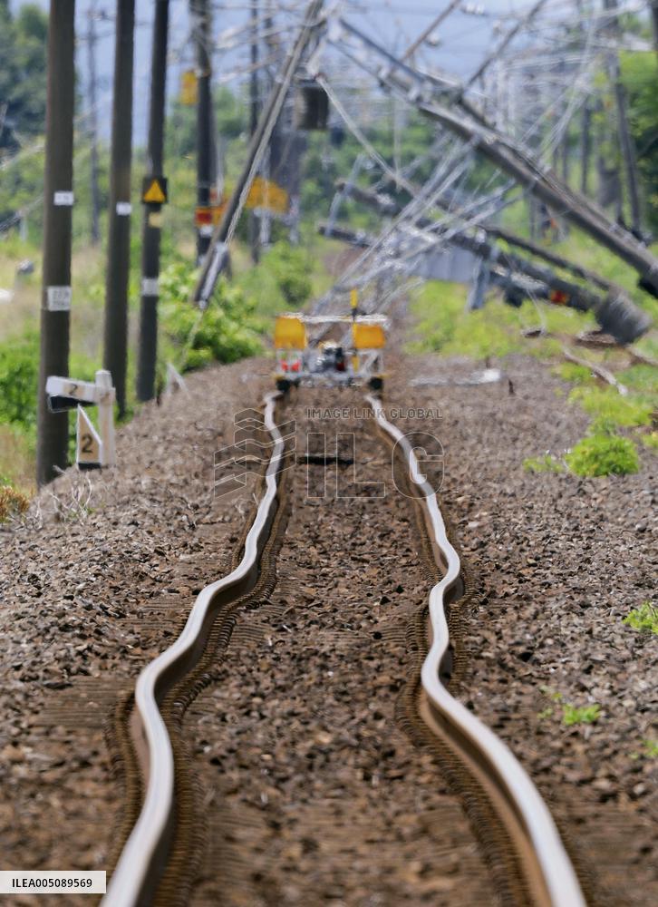 Aftermath of strong earthquake in Kumamoto