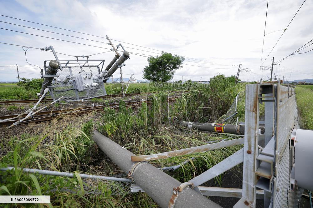 Aftermath of strong earthquake in Kumamoto