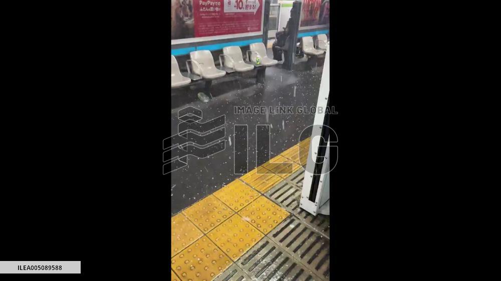 Japan: Severe Storm Batters Tokyo With Torrential Rain and Hail 4