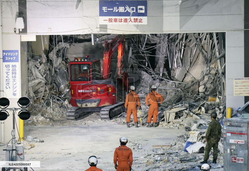 Aftermath of strong earthquake in Kumamoto