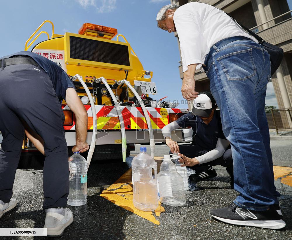 Aftermath of strong earthquake in Kumamoto